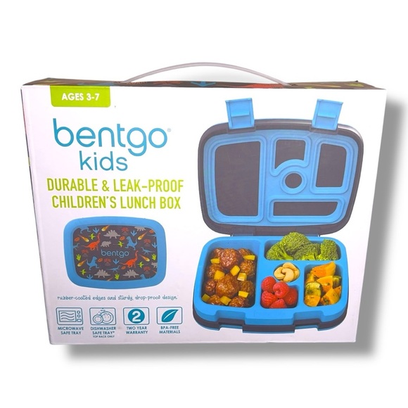 Dinosaur Kids Prints Leak-Proof, 5-Compartment Bento-Style Kids Lunch Box - Picture 1 of 7
